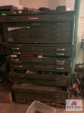 20 Drawer Blueprint Cabinet, Contents W Car Parts, Tools Etc.