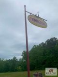 Double Sided Pennzoil Sign W Post