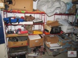 2 Red 4 Ft Shelving Units W Contents