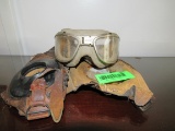 Leather Helmet & Goggles