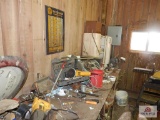 Contents of metal work bench