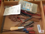 1 flat of pipe wrenches and etc.