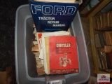 Car and truck and tractor manuals, parts, catalogs