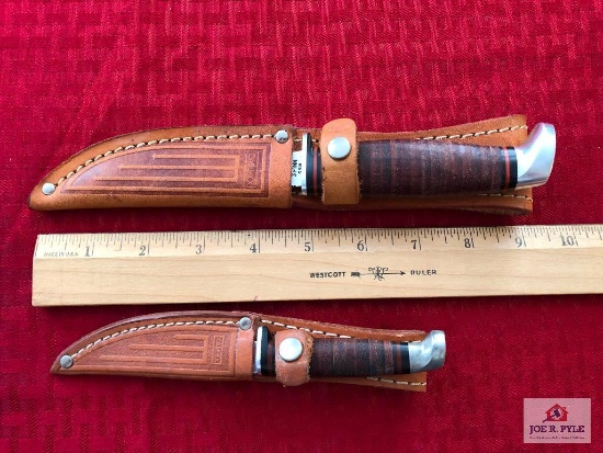 Lot of 2 Case fixed blade knives w/sheaths