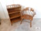 Maple bookcase & chair