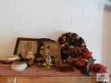 Fall decorations and Indian pottery