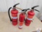 3 fire extinguishers