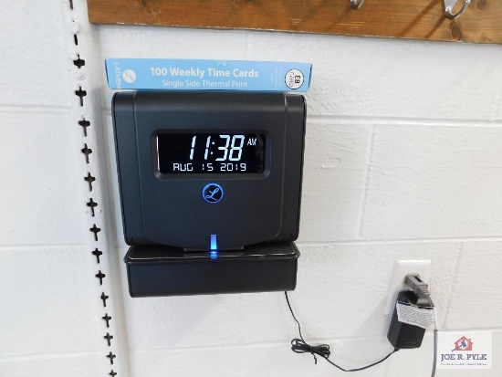 Wall Mounted time clock w/ time cards