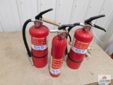 3 fire extinguishers