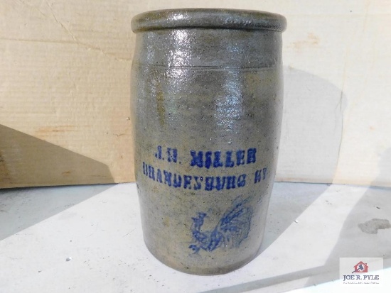A H Miller stoneware Crock Brandenburg, Pa