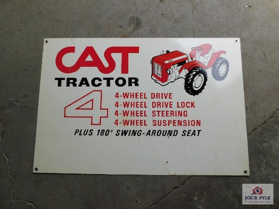 36 in.x24 in. CAST tractor sign