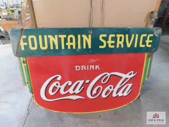 Double sided hanging Coca-Cola sign, Nashville ,Tenn. 42 in.x63 in.
