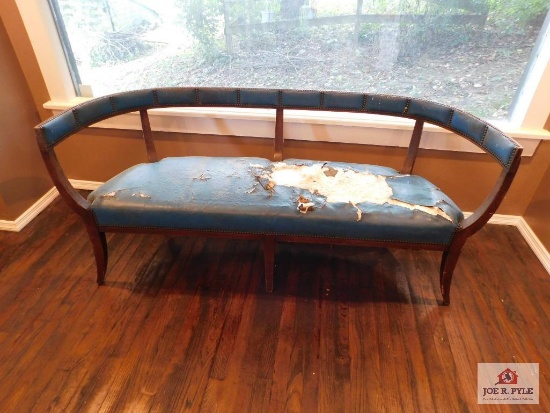 Antique curved back settee