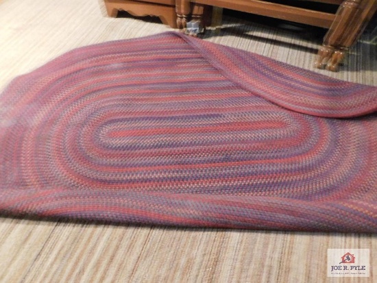 Wool braided rug