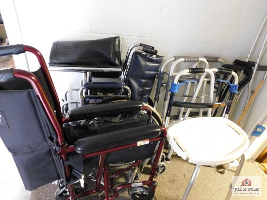 Transport chair, walkers and crutches