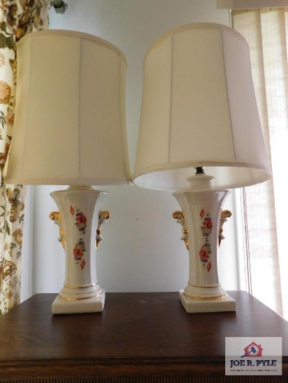 Vintage porcelain lamps