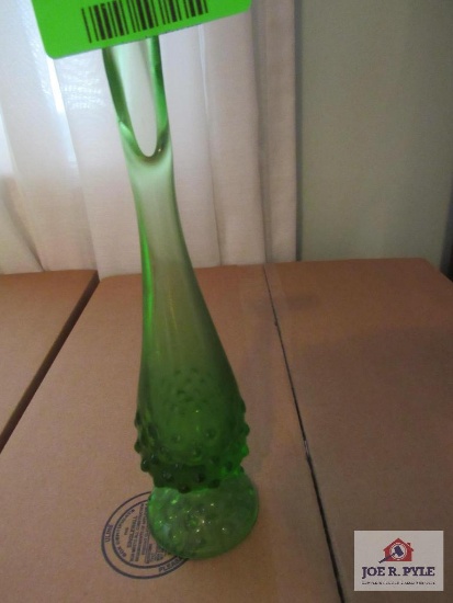 Fenton green vase