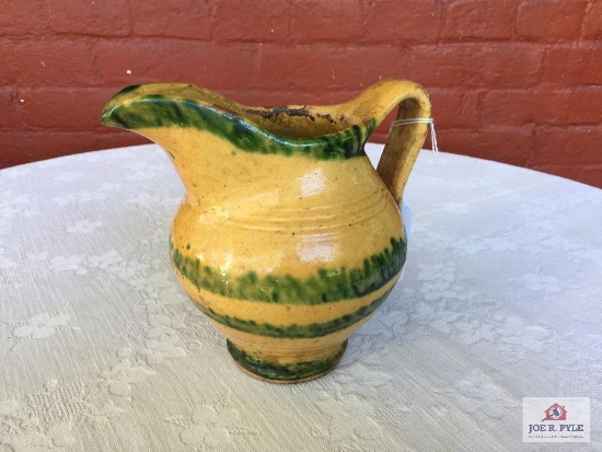 C.A. Haun Redware pottery pitcher