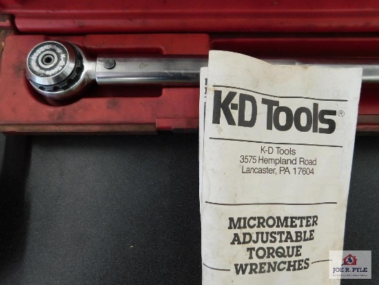 K-D Tools 1/2 Inch Dr. Micrometer Type Torque Wrench