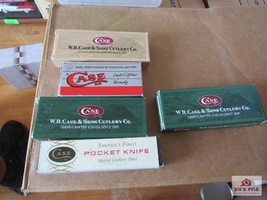 Lot Of 5 Case Xx Pocket Knives In Box