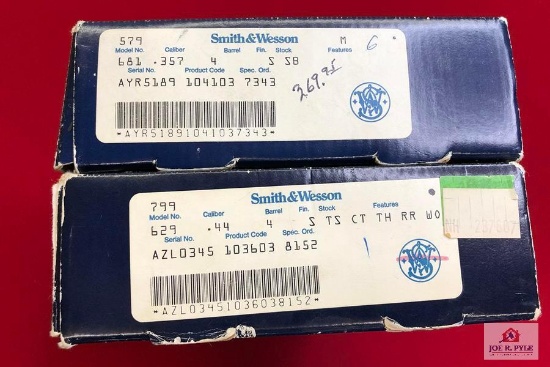 Lot of 2: Empty Smith and Wesson Boxes