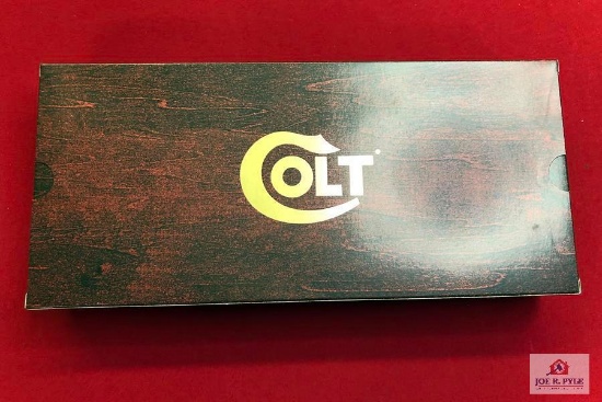 Colt Woodgrain Box for Diamondback, with paperwork and labels