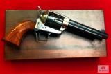 Ubert SAA .44 Caliber, with wooden case, reproduction wanted poster, lawman's badge; SN 168685