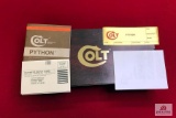 Colt Woodgrain Box for Python, unlabeled, labels included