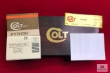 Colt Woodgrain Box for Python, unlabeled, labels included