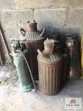Lot three (3) vintage gas cans