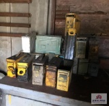 Lot ammo boxes and contents