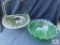 Fluted egg bowl and green bowl