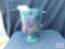 Grape pattern carnival glass pitcher
