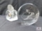 Clear glass Fenton girl and paperweight