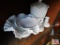 Collection of milk glass items