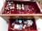 Jewelry box and contents, watches and rings