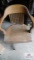 Rolling oak office chair