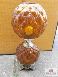 Amber glass lamp