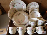 Dinnerplates, cups, saucers and bowls