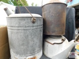 Kettle, galvanized oil container