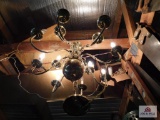 Brass chandelier