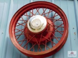 2 antique wire spoke wheels (no tires)