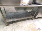 Stainless steel prep table (Wheels and drawer)