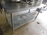 Stainless steel prep table (approx. 5ft)