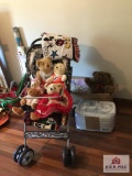 Lot baby items Stroller, Crib set, toys, etc.