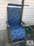 Folding lawn chair with canopy