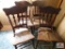 Carved Back Antique Oak Chairs