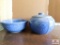 Stoneware Bean Pot And Bowl