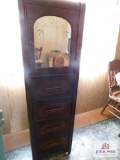 Vintage Cabinet With Mirror And Drawers