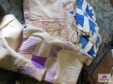 Hand Stitched Quilt Tops And Pieces